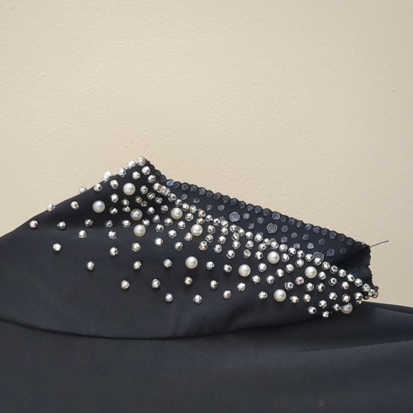 NWT Annalee + Hope XS Black Stretchy Dress with Blingy Sleeves - Picture 7 of 14